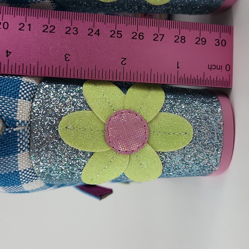 Irregular Choice Blue Gingham Floral Mary Jane Heels - Picture 8 of 15